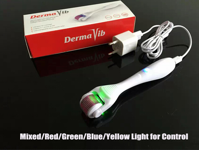 5 in 1 LED/Photon/PDT light Skin Needle Derma Roller with Vibrating Roller, 