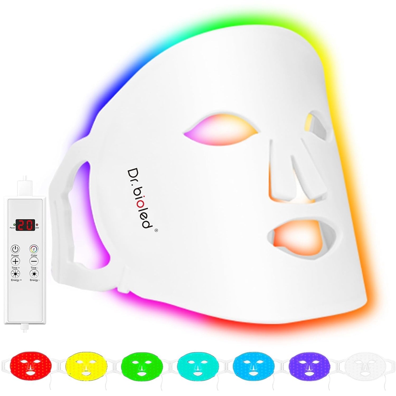 7 Colors Bio Photon LED Light Therapy Facial Mask Dr. BIO LED for Skin Care, Model: PDT011 dr.BIO led