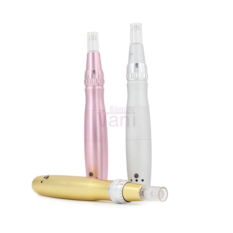 Silver/pink/gold derma pen traditional micro needling pen machine home use beauty device, AU019